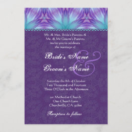 Convite Roxo azul e real V2 Wedding roxo do Aqua