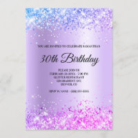 Roxo Azul Rosa Ombre Brilhante Glitter Cetim Folha