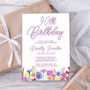 Convite Roxo bonito, 90 de Adulto de Flor Selvagem