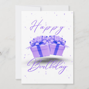 Convite Roxo Bonito de Aniversário