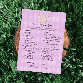 Convite Roxo Coelho Tan Roxo O que há no seu jogo telefôni