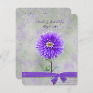 Convite Roxo Dahlia Wedding Vow Renewal