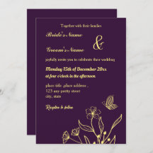 Roxo de ouro elegante romântico