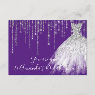 Convite Roxo de prata cinzento cinzento do vestido das