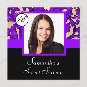 Convite Roxo doce 16