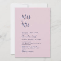 Roxo e Azul Marinho | Chuveiro Nupcial Minimalista