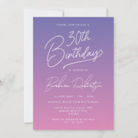 Roxo Elegante de Aniversário de 30 Anos de Menina