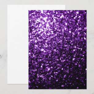 Convite Roxo escuro brilho falso brilhos faiscantes