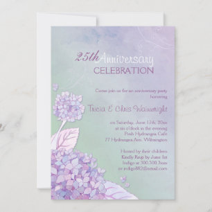 Convite Roxo + Hortênsia Verde Aniversário de 25 Anos de C