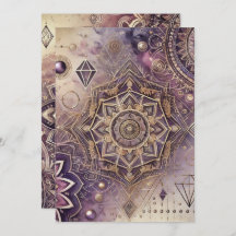 Roxo Imprimível e Boho Dourado Intrai Mandalas