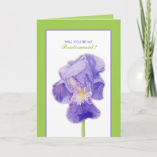Convite Roxo Iris Verde Você Será Minha Carta De Bridesmai