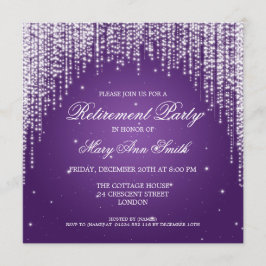 Convite Roxo Noturno da Noite do Elegante