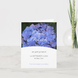 Convite Roxo Pastel Hortênsia Casamento Salve a Data