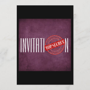 Convite Roxo Personalizado Super Secreto