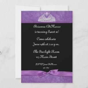 Convite Roxo Tiara