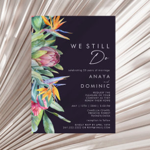 Convite Roxo Tropical Colorida Que Ainda Fazemos Renovaç