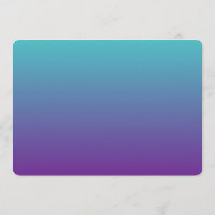 Convite Roxo Turquesa Ombre