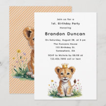 Royal Baby Lion 1rua. Festa de aniversário