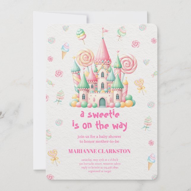 Convite Royal Baby Shower in the Dream Castle (Frente)