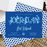 Convite Royal Blue Bat Mitzvah Floral, Bolinhas<br><div class="desc">Este convite botânico de morcego azul mitzvah é ainda mais atraente com bolinhas divertidas nas costas. A bela tipografia azul clara tem flores silvestres que você pode mover e redimensionar com suas letras para tornar isso ainda mais bonito! A trabalho de arte botânica pode ser alterada a cores juntamente com...</div>