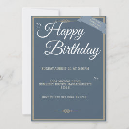 Convite "Royal Blue Birthday Bash! Convites"
