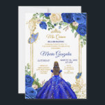 Convite Royal Blue Dresses Quinceanera 15 Girl Aniversário<br><div class="desc">Royal Blue Dresses Quinceanera 15 Girl Birthday Convite Mis Quince Anos,  15 Birthday</div>