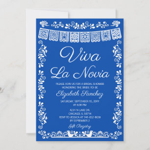 Convite Royal Blue Viva La Novia Chá de Noiva