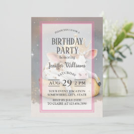 Convite Royal Cow Dreaming on Cheese Throne               