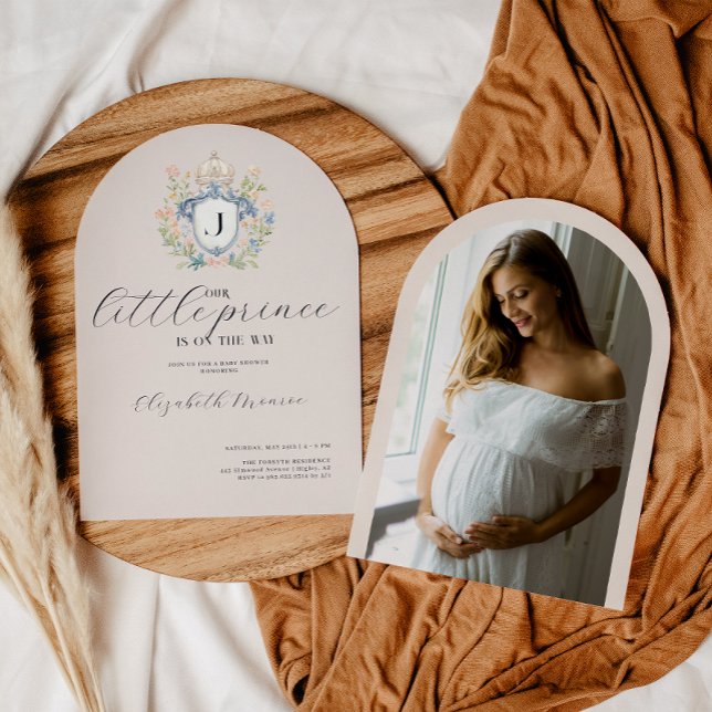 Convite Royal Crest Little Prince Chá de fraldas (Criador carregado)