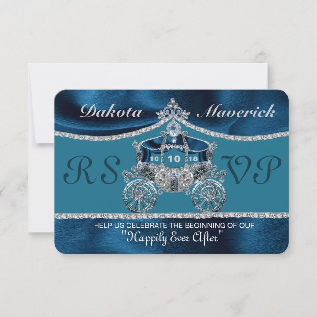 Convite Royal Fairytale RSVP (Frente)
