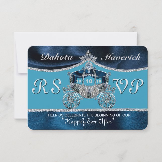 Convite Royal Fairytale RSVP (Frente)
