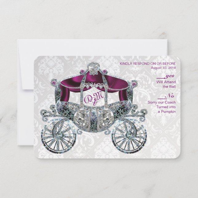 Convite Royal Fairytale RSVP (Verso)