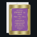 Convite Royal Purple e Dourada Festa de aniversário Convid<br><div class="desc">design de cartão Dourado e roxo moderno. Isso dará um toque único aos seus convites de casamento.Seja diferente! Use a ferramenta Personalizar para adicionar suas informações e fazer alterações (como número de anos). Itens correspondentes como Salvar a Data, RSVP, itens de postagem, sejam meus convites para Matron of Honoring, Flower...</div>
