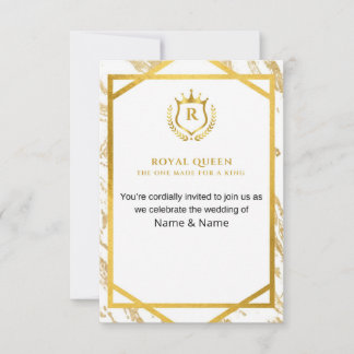 Convite Royal Queen Made for A King Wedding Invitations