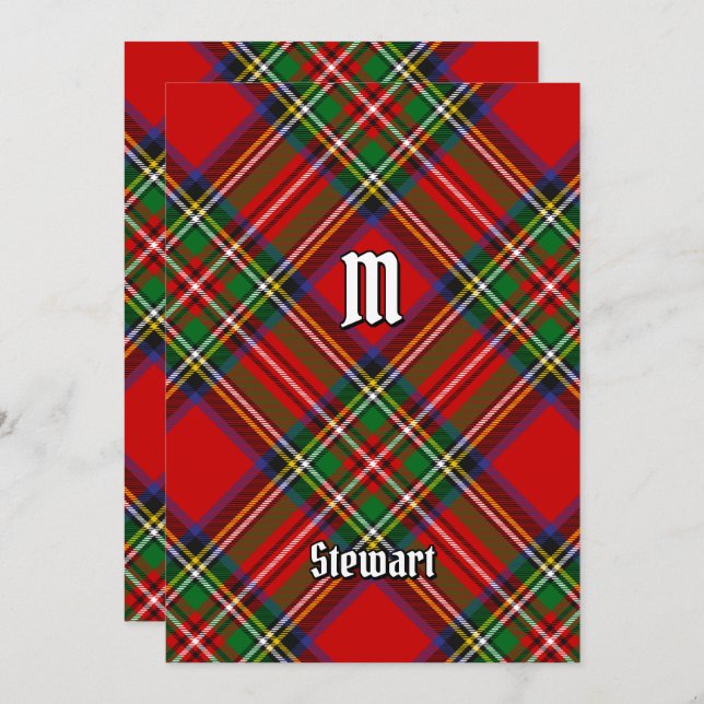 Convite Royal Stewart Tartan (Frente/Verso)