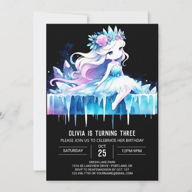 Convite Royal Whimsy Princess Birthday (Frente)