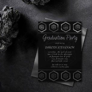 Convite RPG Dice   Fantasy Tabletop Retro PnP Gamer Party