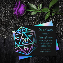 Convite RPG Dice | Holo Fantasy Tabletop PnP Gamer Party