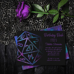 Convite RPG Dice   Nebula Retro Tabletop Roleplayer Party