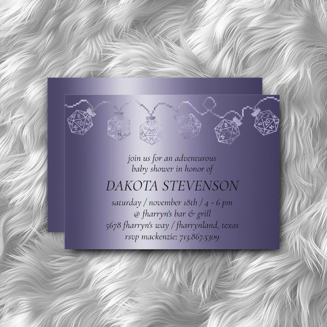 Convite RPG Luxe | Lâmpadas de Dice do Jogador de Tabletop (Criador carregado)