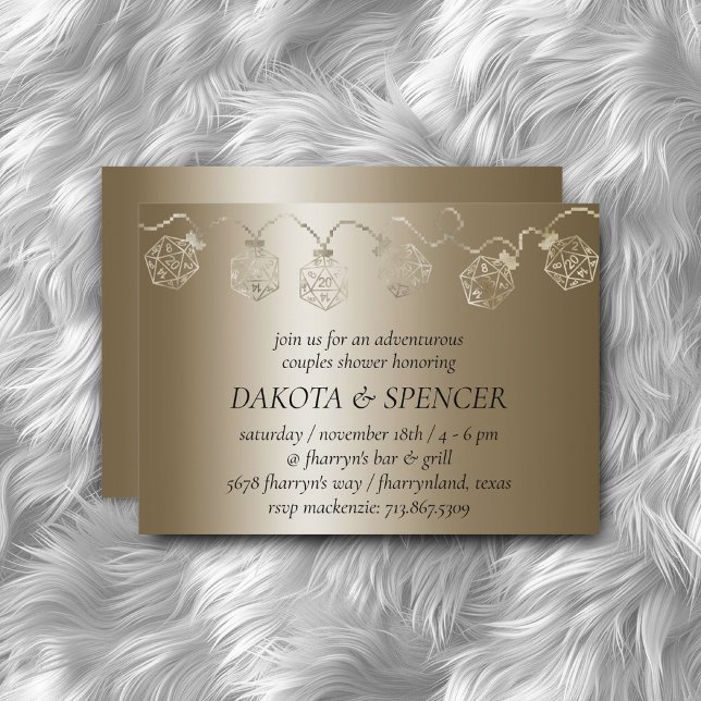 Convite RPG Luxe | Luzes de Dice do Jogador de Tabletop Do (Criador carregado)