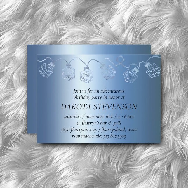 Convite RPG Luxe | Luzes de gelo azul-Shept Tabletop (Criador carregado)