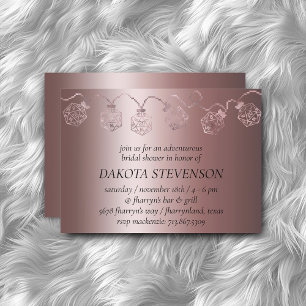 Convite RPG Luxe   Mauve Sheen Tabletop Gamer Dice Lights