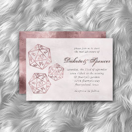 Convite RPG Luxe | Mauve Smove Fantasy Tabletop Gamer Dice