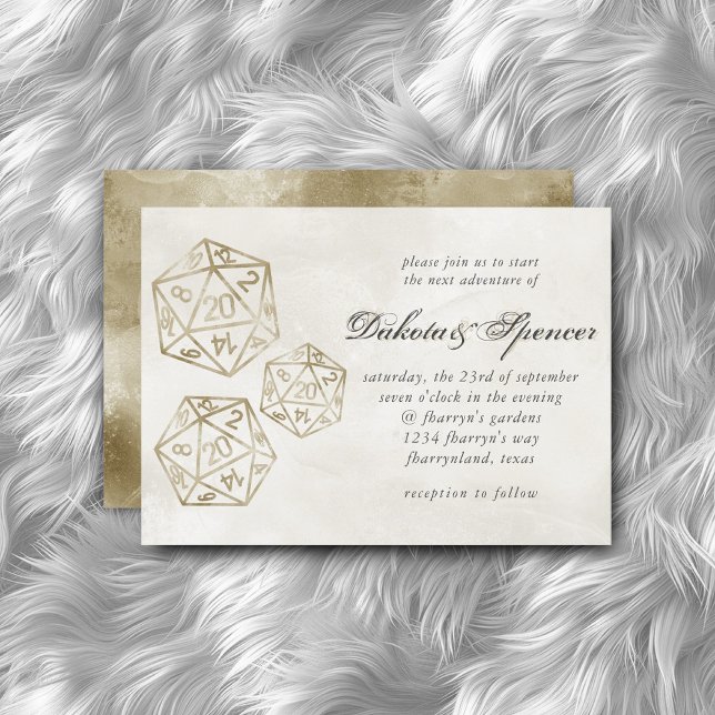 Convite RPG Luxe | Tabletop Fantasy Tabletop Dice (Criador carregado)