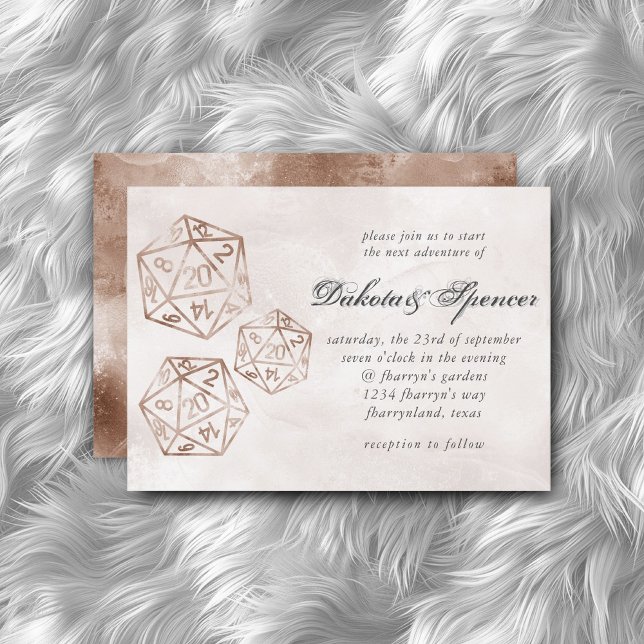 Convite RPG Luxe | Tabletop Tabletop Retro Gamer Dice (Criador carregado)