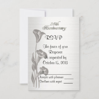 Convite RSVP 25th Wedding anniversary 