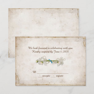 Convite RSVP casamento- buquê de margaridas com pérolas