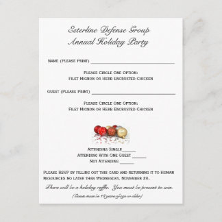 Convite RSVP da Linha