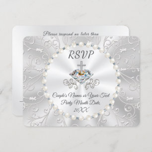 Convite RSVP de Aniversário ou Casamento com Opções de Ref